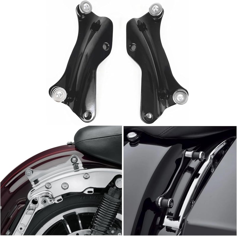 Fjpacemt Black Detachable 4-Point Docking Hardware Kits for Harley Touring Models 2014-2023 - Image 1