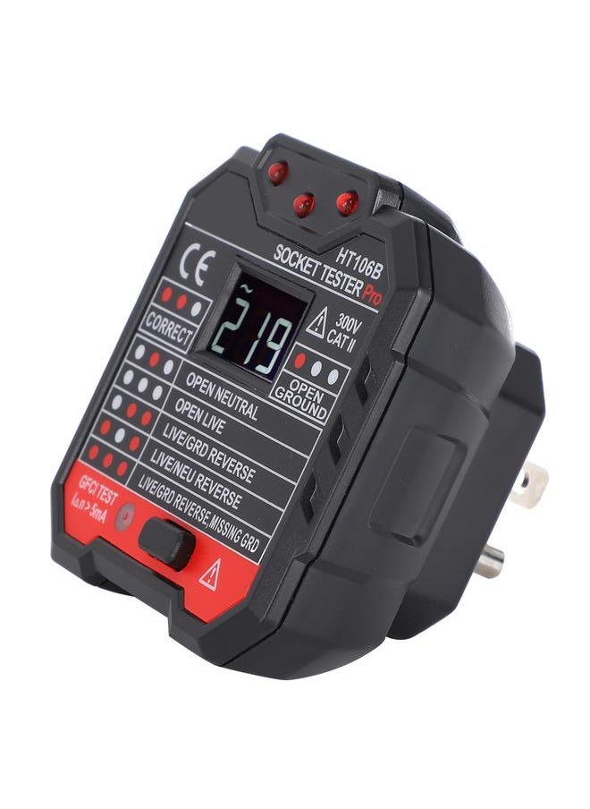 Thoraya HT106B Digital Display Socket Detector Wall Plug Circuit Breaker Tester 110‑  - Image 1