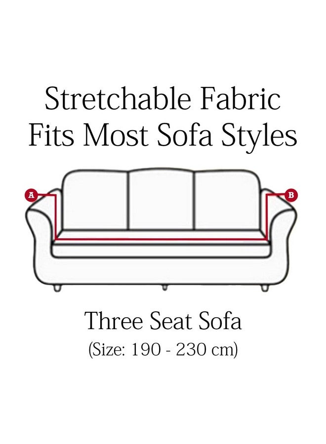 VORHANG Plain Sofa Cover | Highly Elastic Cover | Stretchable Universal Sofa Slipcover for Dining Drawing Room | Washable | Three Seater Sofa Cover | Dark Blue - Image 5