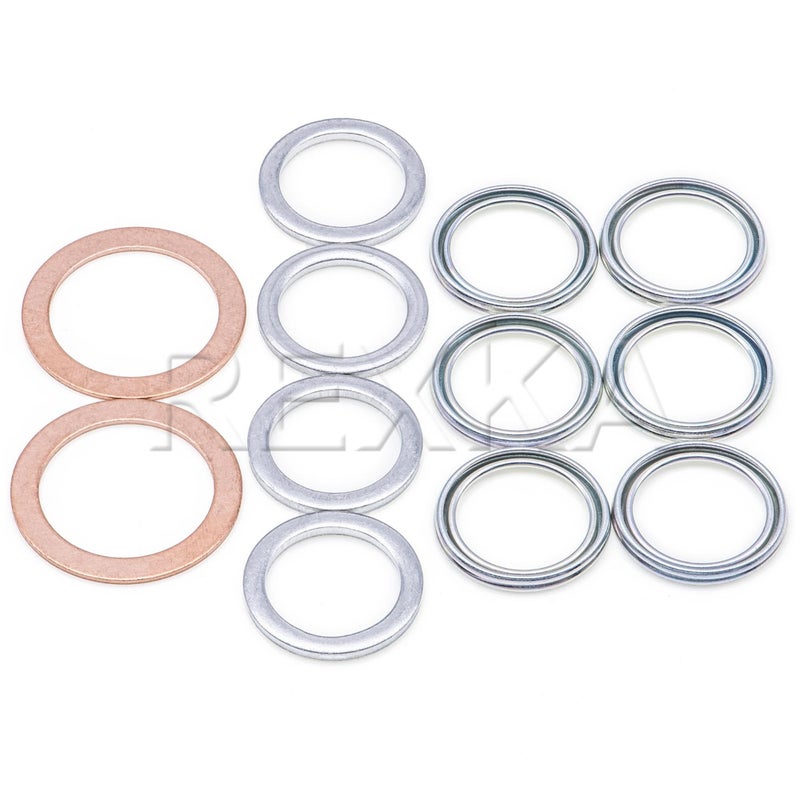 Rexka Gasket Kit for Transfer And Differential Service for Toyota 12157-10010 90430-24003 90430-A0003 (Pack of 12)