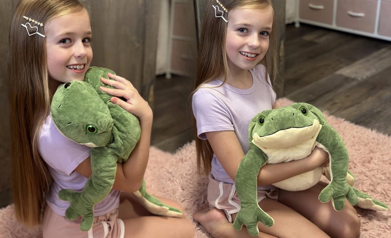 MaoGoLan Frog Stuffed Animal Plush Toys,Green Mommy Frog Plush and 4 Baby Frog Toys for Kids,Cute Plush Toad Toys,Soft Stuffed Frog Gifts for Baby Shower Birthday Decor Holiday - Image 4