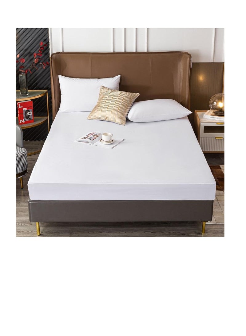 BAIG Hotel Luxury Extra Soft Bed Sheets King Size, Waterproof Fitted Sheet, Mattress Protector Anti-Slip Bed Sheet Cover Bedroom for Elderly and Children  - Image 2