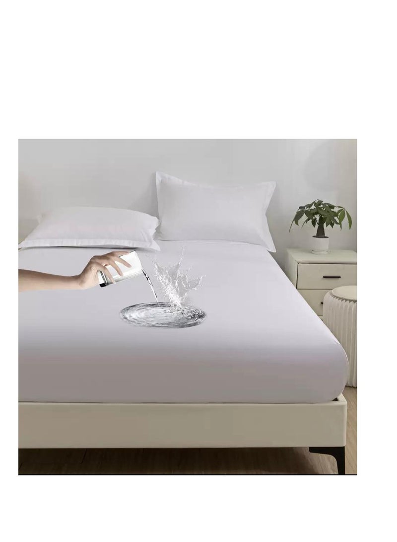 BAIG Hotel Luxury Extra Soft Bed Sheets King Size, Waterproof Fitted Sheet, Mattress Protector Anti-Slip Bed Sheet Cover Bedroom for Elderly and Children  - Image 3
