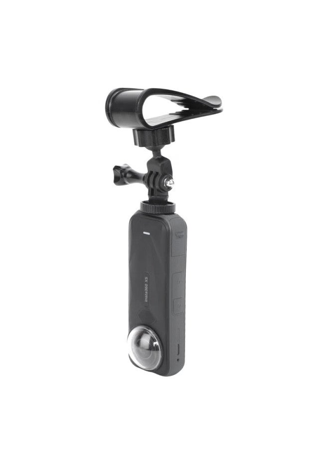 Qiye Car Sun Visor Bracket Compatible With Insta360 X5 Panoramic Camera, Instax5 Accessories X4 First-person View Acepro2 Car Mount X3