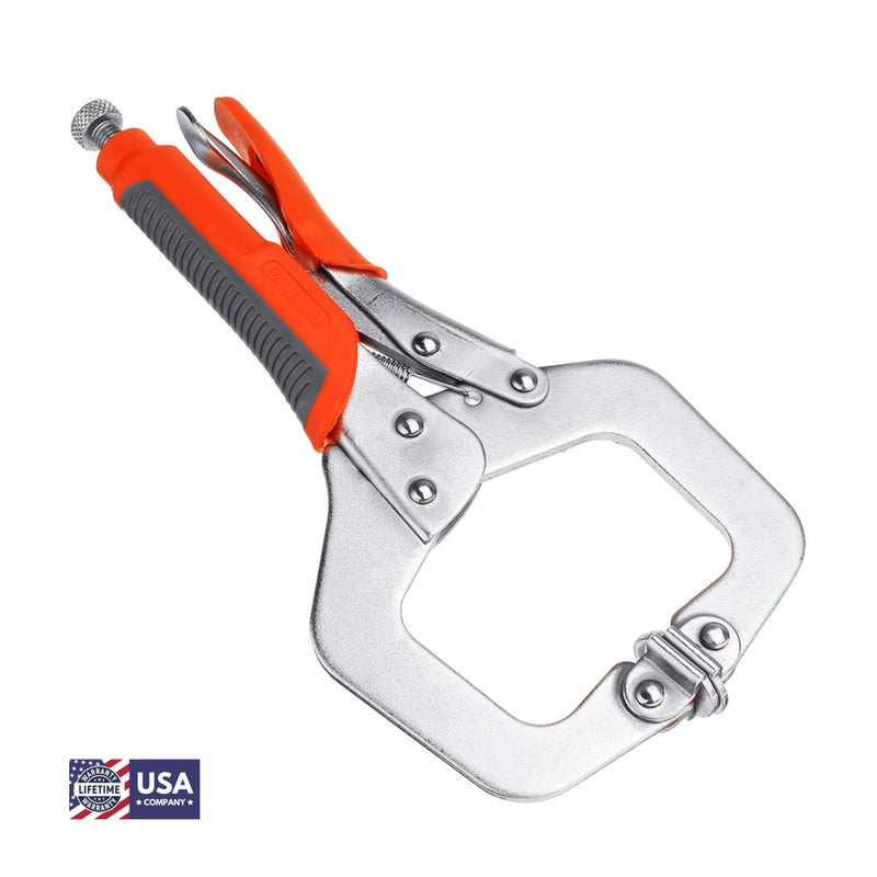 Massca Locking Face Clamp | Portable Table & Tool Vise Grip | Heavy Duty FaceClamps with Swivel Pads | Made from Strong High-Grade Carbon Steel for Home &Workshop welding Use | â€“ 11 Inch - Image 2