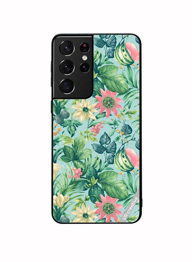 VR CREATIVE Protective Case Cover For Samsung Galaxy S21 Ultra 5G Sunfloweia Design Multicolour - Image 1