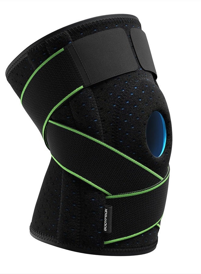 Bodyprox دعامة للركبة مع مثبتات جانبية ووسادات جل للركبة لدعم الركبة - Image 1