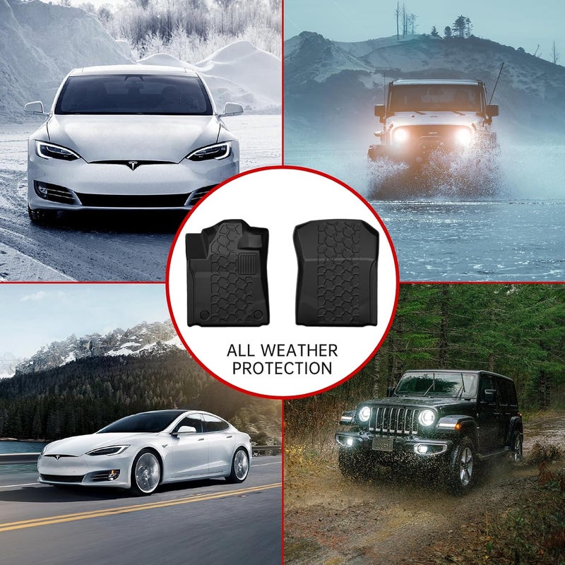 Torcia Anti-Slip 3D Car Mats for 2018-2023 Toyota Tacoma - All-Weather Rubber Floor Liners - Image 3