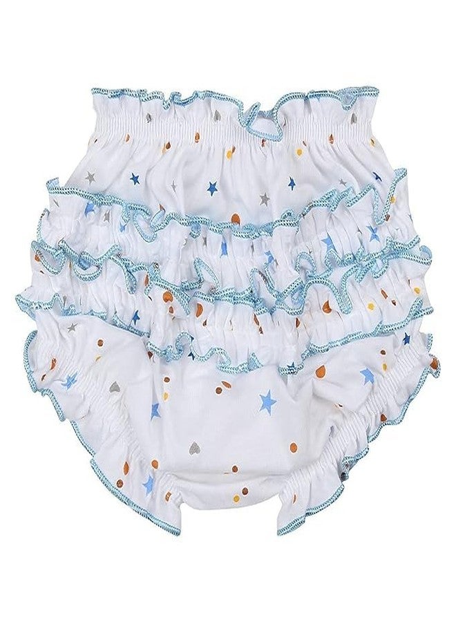 Lala Maneet - Cotton Fabric White Color Frill Panty for Baby Girl | Inner Wear Drawer | Bloomer Underwear Brief Girl Frill Panty | Casual Nikker for Baby Girls -0-3 Months Pack of 9 - Image 4