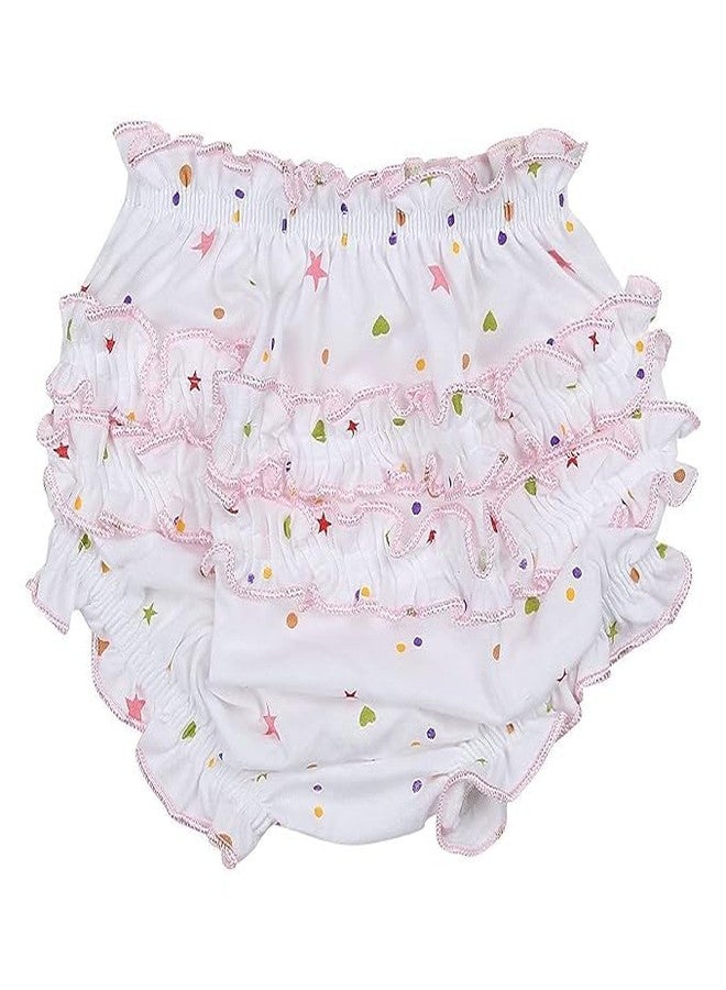 Lala Maneet - Cotton Fabric White Color Frill Panty for Baby Girl | Inner Wear Drawer | Bloomer Underwear Brief Girl Frill Panty | Casual Nikker for Baby Girls -0-3 Months Pack of 9 - Image 3