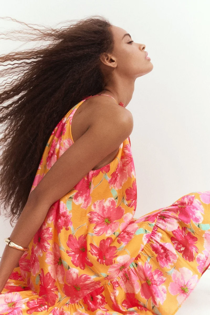 H&M Frill-detail sleeveless dress