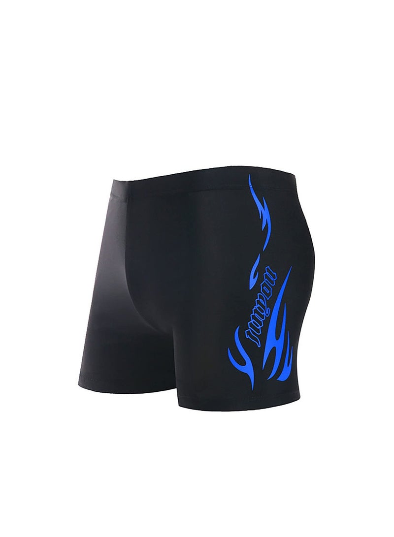 Generic Swimsuit Set for Men's Swim Trunks Hot Spring Beach Leisure Boxer Shorts Swimming Trunks + Swimming Cap (3XL)  - Image 4