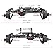 VNUHV Aluminum 4WS Offset Portal Axle Set with Servo Mount for 110 4 Wheel Steering LCG Chassis Comp Rigs Capra H10 Optic Front Rear Black - Image 4