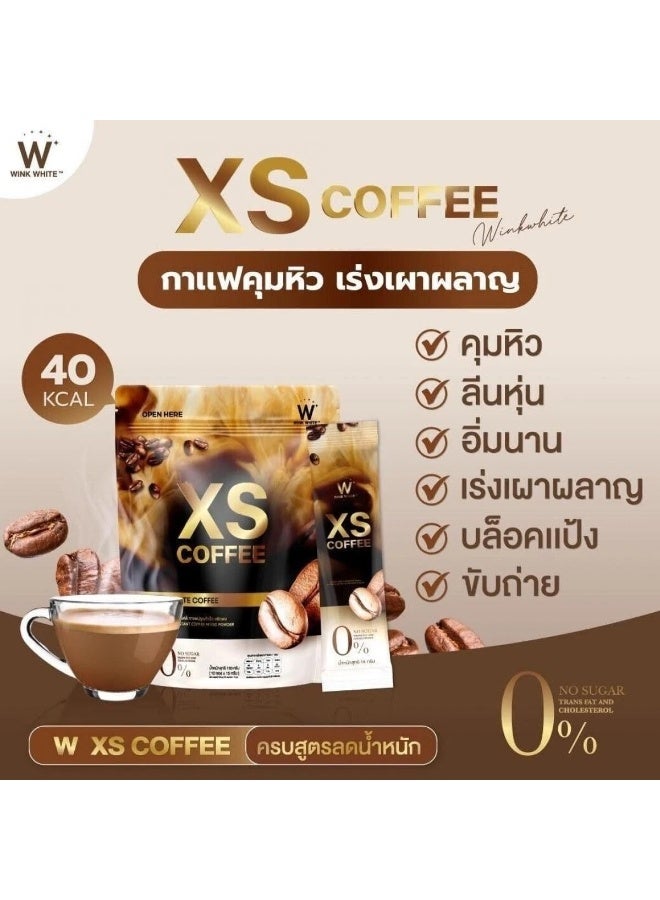 وينك وايت قهوة وينك وايت إكس إس لاتيه سريعة التحضير ١٥٠ غ | قهوة خالية من السكر والبروتين مع الكولاجين، خلاصة اللوز والبازلاء | ٤٠ سعرة حرارية فقط لكل كوب - Image 4