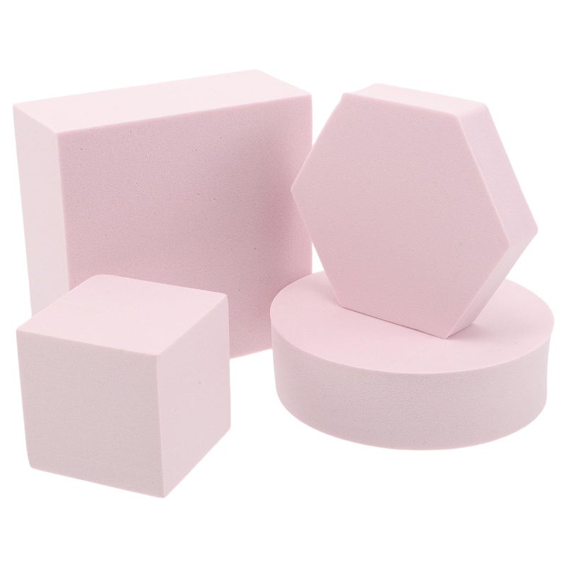 Yellow Foam Posing Blocks for Photography Jewelry Cosmetics Product Display and Event Decoration Display Riser Stands 4 Pieces - Image 2
