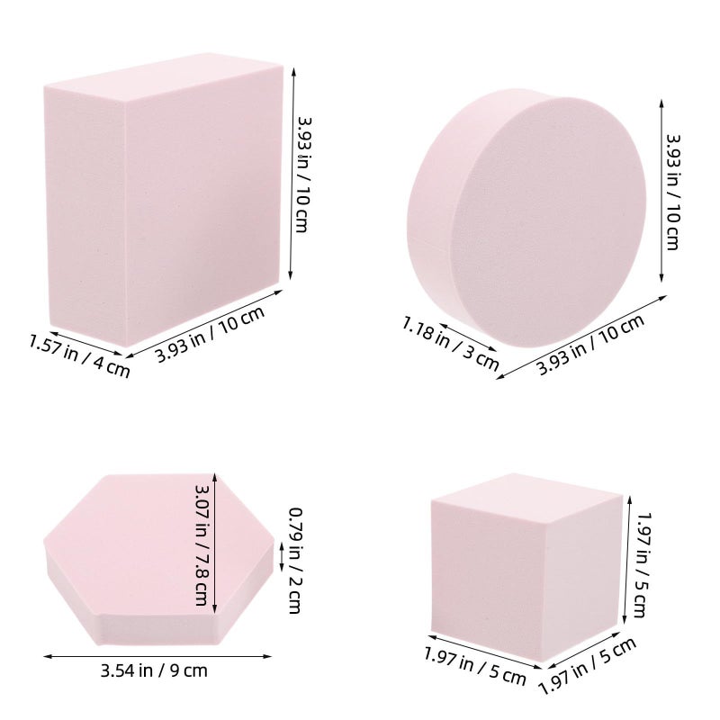 Yellow Foam Posing Blocks for Photography Jewelry Cosmetics Product Display and Event Decoration Display Riser Stands 4 Pieces - Image 3