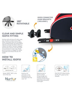 Nurtur Enzo Kids Arm Rest Booster Seat, ISOFIX, Universally Fit Wide Cushioned Base, 4 Years To 12 Years  - Image 5