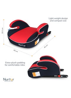 Nurtur Enzo Kids Arm Rest Booster Seat, ISOFIX, Universally Fit Wide Cushioned Base, 4 Years To 12 Years  - Image 3