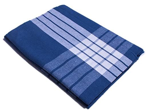 MAMRAJ 100% Cotton Hospital Bedsheet/Hospital Blanket/Hotel Bedsheet/Home use Single Size with 1 Pillow Cover (60 inch 90 inch) (Blue) - Image 4