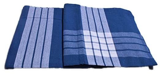 MAMRAJ 100% Cotton Hospital Bedsheet/Hospital Blanket/Hotel Bedsheet/Home use Single Size with 1 Pillow Cover (60 inch 90 inch) (Blue) - Image 2