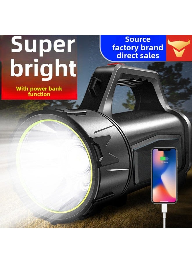 Wallson H882 Searchlight Outdoor Camping Home Patrol Portable Lamp Long-range Super Bright Flashlight-Color:Standard Version (black/no Side Lights/XPE Lamp Beads)  - Image 2