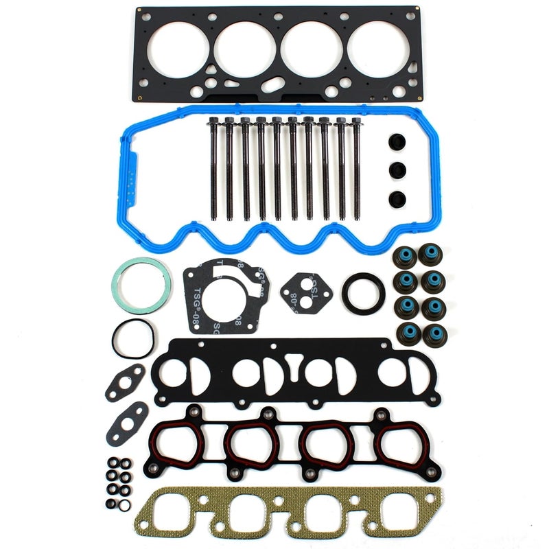 طقم حشوة رأس الأسطوانة و مجموعة براغي الرأس من CNS EngineParts لسيارات فورد فوكاس 2000-2004 2.0L SOHC VIN P