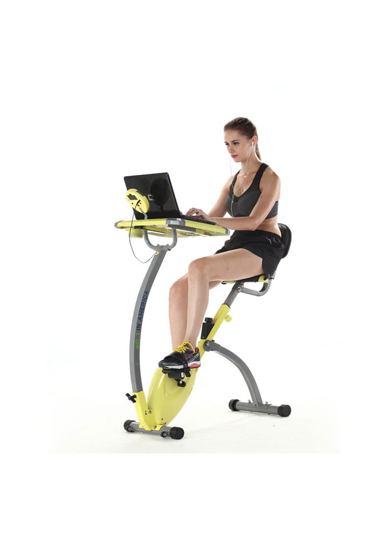 Generic Home Exercise Bike Super Quiet Two way Folding Magnetic Control Exercise Bike Spinning Bike With a Computer Desk  - Image 1