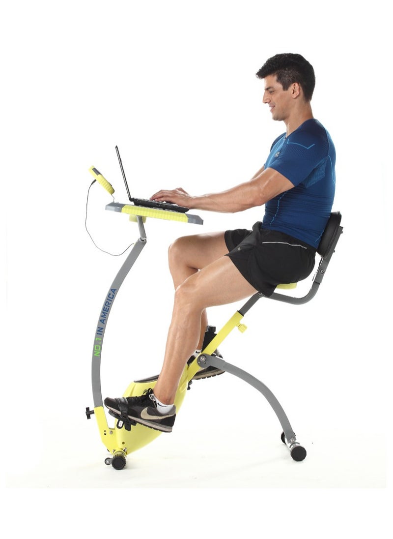 Generic - Home Exercise Bike Super Quiet Two way Folding Magnetic Control Exercise Bike Spinning Bike With a Computer Desk - Image 1