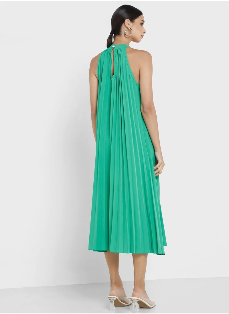 Khizana Halter Neck Pleated]Dress