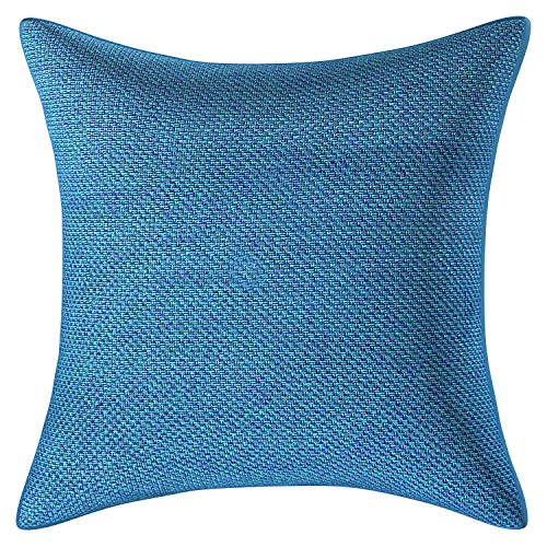 IM FAB Plain Jute Fabric Cushion Cover (Blue, 16X16 Inches or 40X40 cms) - Pack of 5 - Image 2