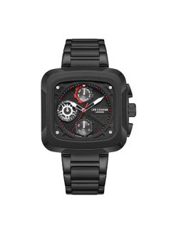 Lee Cooper Men's Watch, Multi Function Display and Metal Strap - LC08013.650, Black