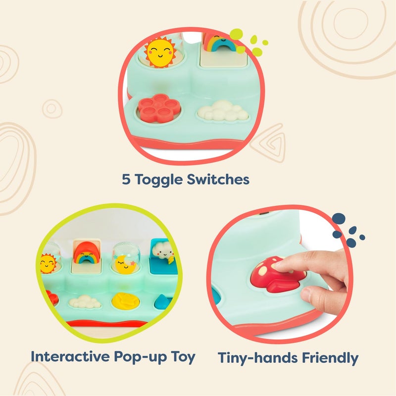 B. toys- Pop-Up Buddies- Cause and Effect Play – Learning Toys for Babies – Interactive Toy with Sun, Rainbow, Star – 18 Months + - Image 5