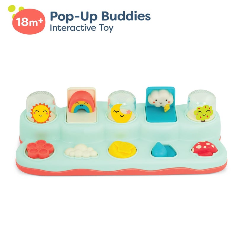 B. toys- Pop-Up Buddies- Cause and Effect Play – Learning Toys for Babies – Interactive Toy with Sun, Rainbow, Star – 18 Months + - Image 3