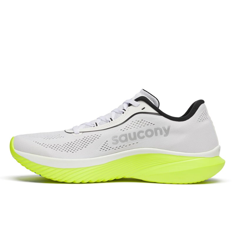 saucony حذاء سكوني للرجال كينفارا 15، أبيض/ليموني، 12.5 - Image 1