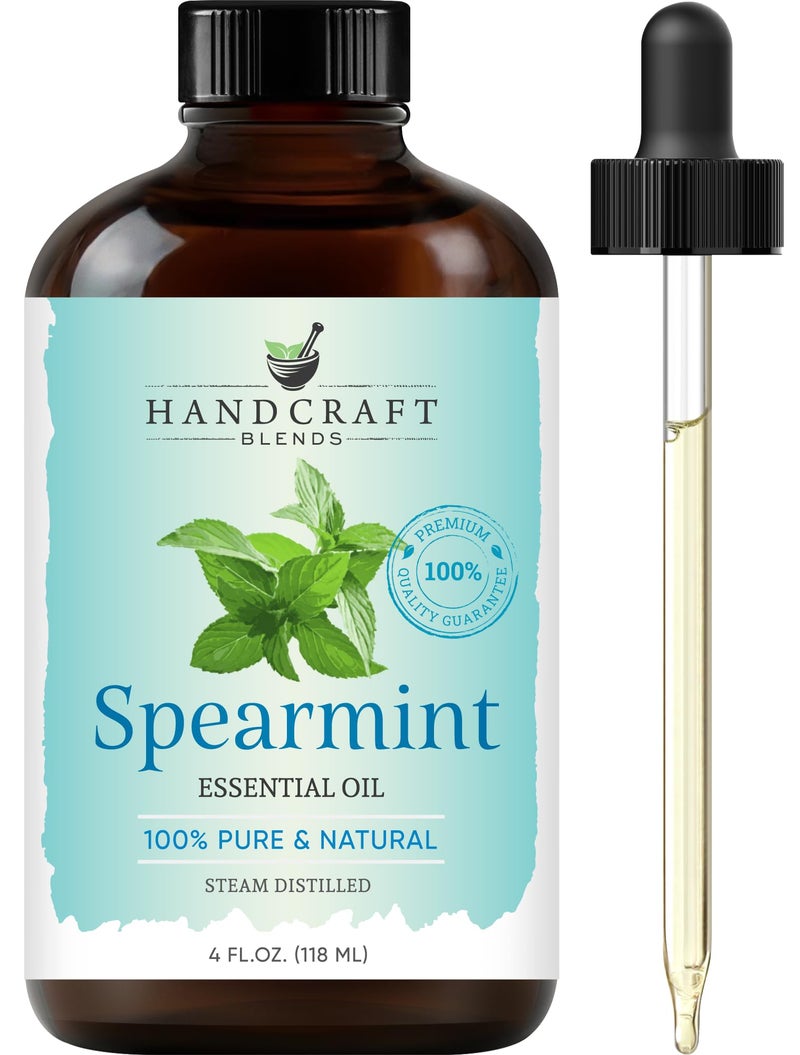 Handcraft Blends Spearmint Essential Oil - Huge 4 Fl Oz - 100% Pure and Natural - Premium Grade Essential Oil for Diffuser and Aromatherapy - Image 1