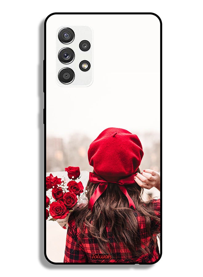 Tolwak Samsung Galaxy A32 5G Protective Case Cover Holding Flowers - Image 1