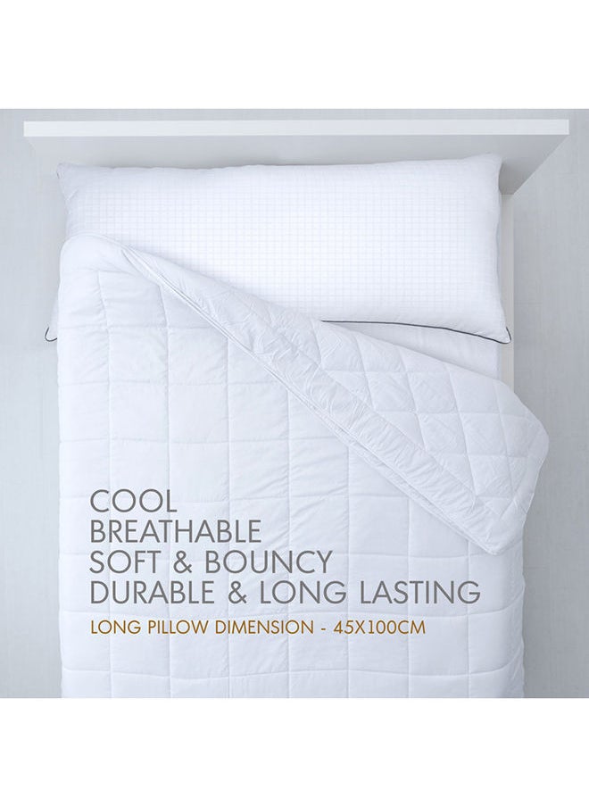 Hotel Linen Klub 100% Cotton Down Alternative Luxury Full Body Pillow w/ single piping- Outer Fabric : Dobby Jacquard Checked Design, Filling : 1300grams Microfiber, Size: 45 x 100cm  - Image 5