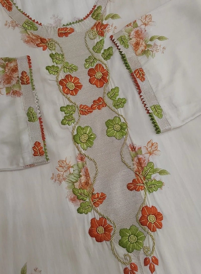 ALREESH ALBANAFSAJI Royal Moroccan embroidery with his own hands 🔥🔥 Ready-made Moroccan galabiya - Image 2