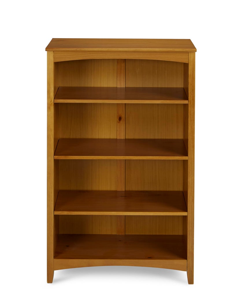 Shaker Style 4 Shelf Bookcase  Solid Wood  48 High  Adjustable Shelving  Closed Back  Display Bookshelf for Living Room Bedroom Home and Office Cherry