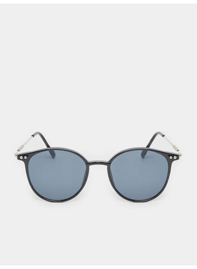 ستايلي Styli Solid Round Sunglasses with Nose Pads