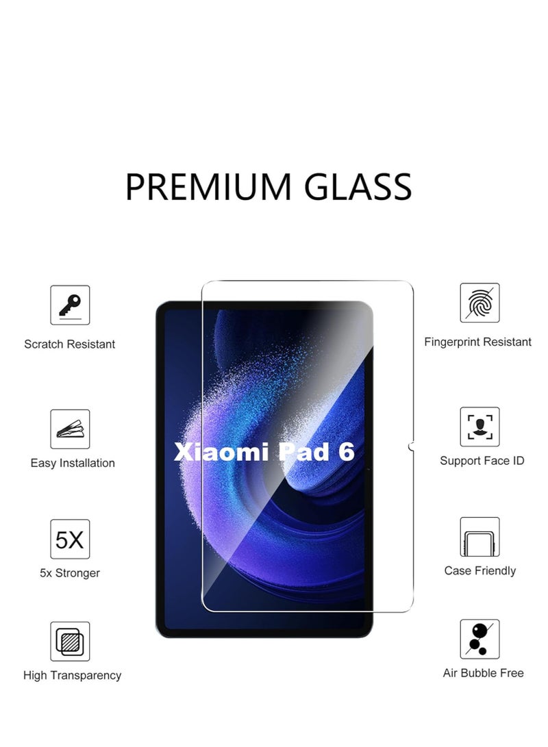 2 Pack Screen Protector for Xiaomi Pad 6/6 Pro 11 inch with 2 Pack Camera Lens Protector,9H Hardness, Anti-Scratch, Tempered Glass flim, Case Friendly, Anti-Fingerprint, Anti-Scratch  - Image 3