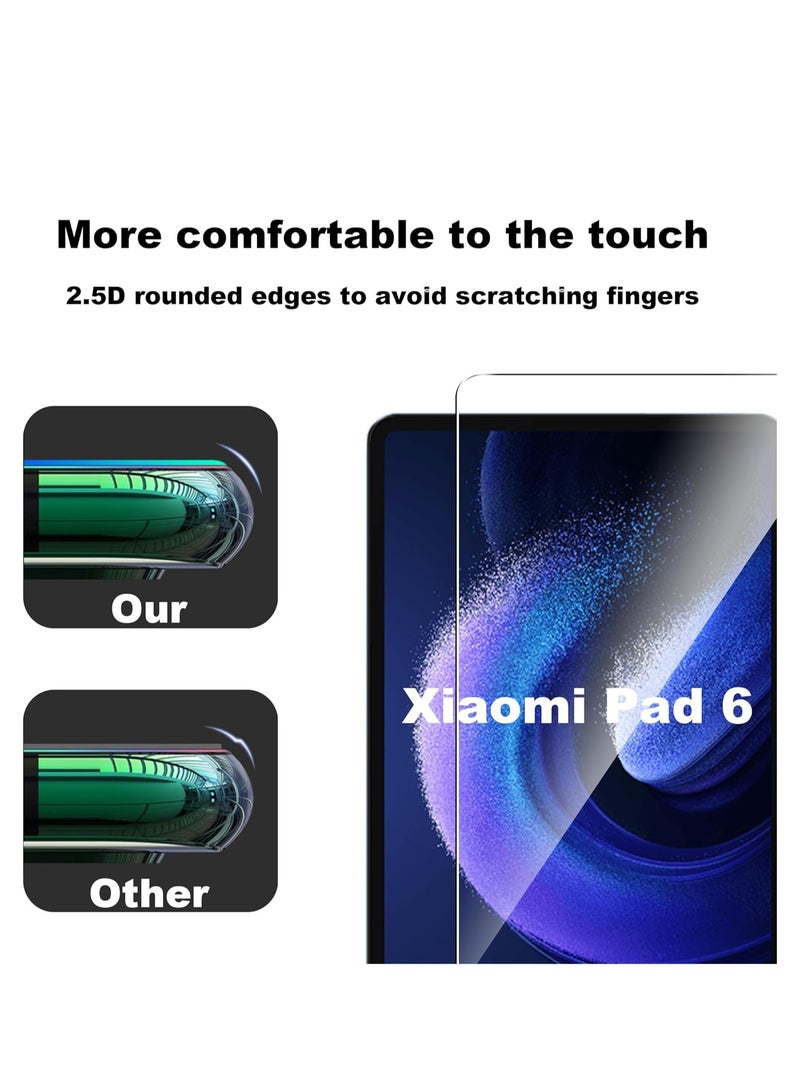 2 Pack Screen Protector for Xiaomi Pad 6/6 Pro 11 inch with 2 Pack Camera Lens Protector,9H Hardness, Anti-Scratch, Tempered Glass flim, Case Friendly, Anti-Fingerprint, Anti-Scratch  - Image 5