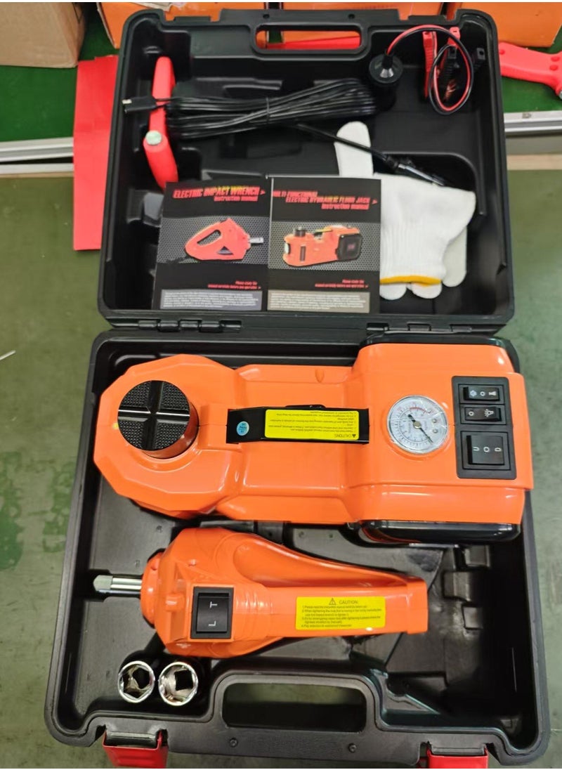Gasin 5 Tons Electric Alloy Steel Scissor Lift Jack/LED Light/Inflatable pump 3 in 1 Emergency  repair tools  - Image 2