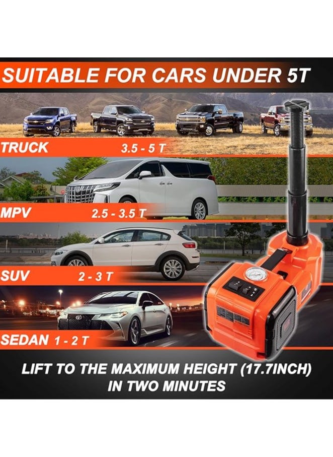 Gasin 5 Tons Electric Alloy Steel Scissor Lift Jack/LED Light/Inflatable pump 3 in 1 Emergency  repair tools  - Image 5