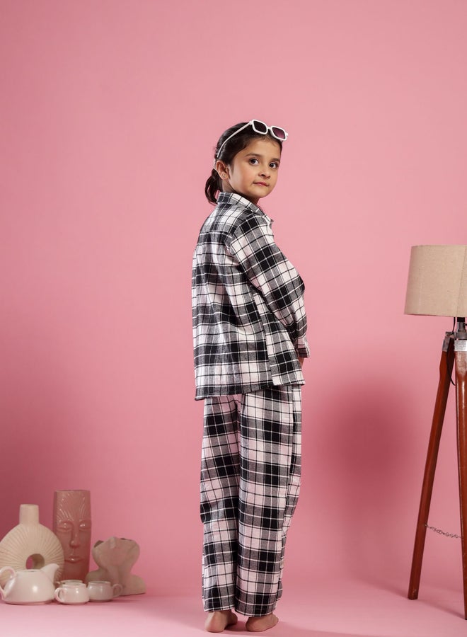 sanskrutihomes Checked Pure Cotton Shirt and Pyjama Set - Image 4