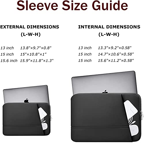 TEDNETGO Laptop Sleeve 15.6 inch, Upgrade Sturdy Portable Monitor Computer Laptop Case, Carrying Sleeve Bag Briefcase Bag 15.6'' with Pockets for MacBook PC Mac HP Lenovo Dell Asus Xbox Switch, Black - Image 3