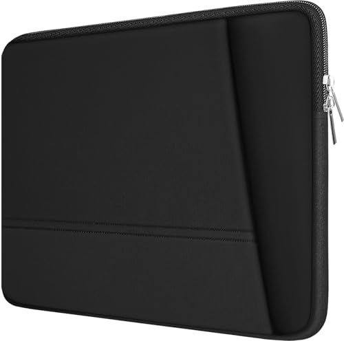 TEDNETGO Laptop Sleeve 15.6 inch, Upgrade Sturdy Portable Monitor Computer Laptop Case, Carrying Sleeve Bag Briefcase Bag 15.6'' with Pockets for MacBook PC Mac HP Lenovo Dell Asus Xbox Switch, Black - Image 1