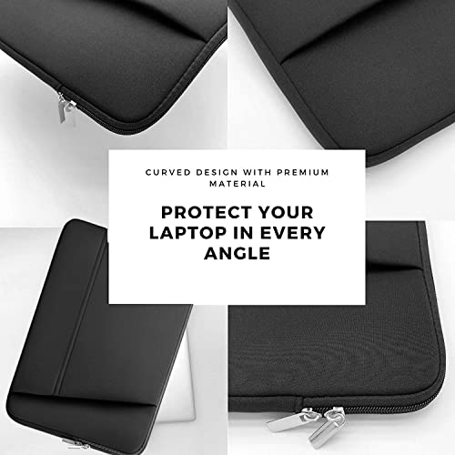 TEDNETGO Laptop Sleeve 15.6 inch, Upgrade Sturdy Portable Monitor Computer Laptop Case, Carrying Sleeve Bag Briefcase Bag 15.6'' with Pockets for MacBook PC Mac HP Lenovo Dell Asus Xbox Switch, Black - Image 2
