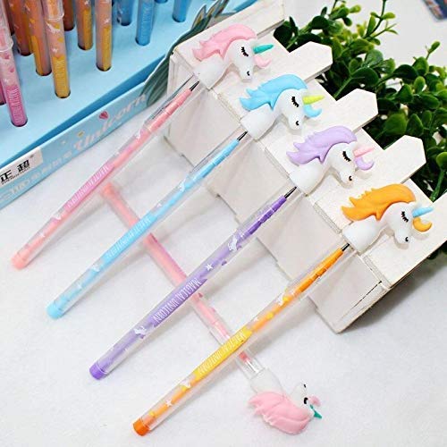 Little More LITTLEMORE Pack of 4 Designer Cute Unicorn Pencils Non Sharpening Colorful Printed Body Unicorn Theme Pencils for Kids Girls School Office Work Birthday Party Return Gift - Image 5