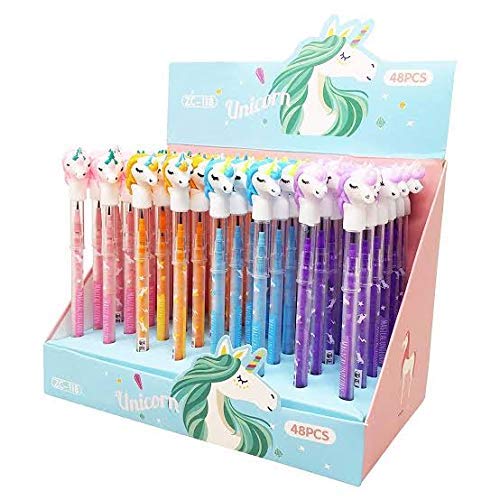 Little More LITTLEMORE Pack of 4 Designer Cute Unicorn Pencils Non Sharpening Colorful Printed Body Unicorn Theme Pencils for Kids Girls School Office Work Birthday Party Return Gift - Image 4